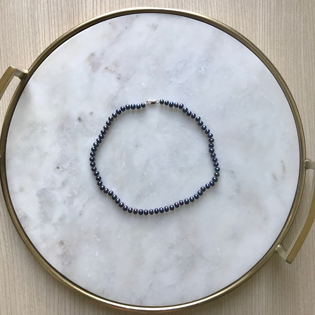 Purple Blue Beaded Choker
